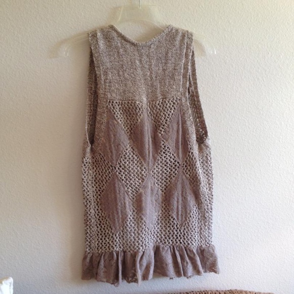 Knit long vest cardigan - Picture 2 of 6